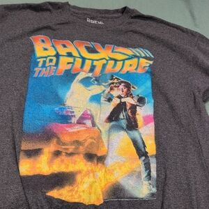 Back to the Future Mens Graphic T-Shirt - Gray
